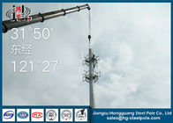 ISO 9001 Veelhoekige de Telefoon Monopole Torens Q355 H30m van de Staal Tubulaire Cel